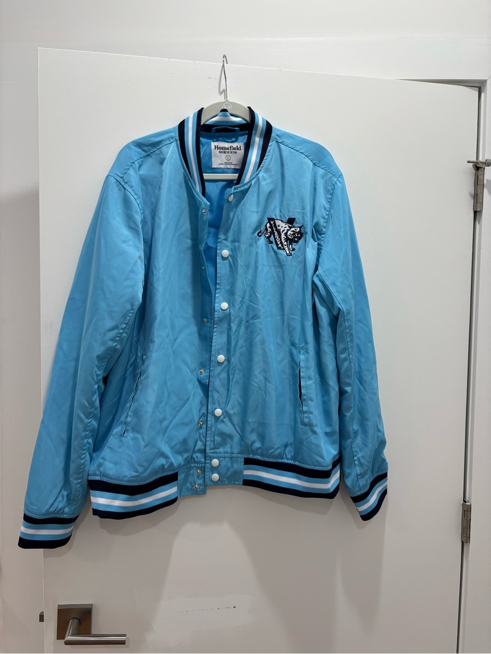Homefield Light Blue Varsity Bomber Jacket